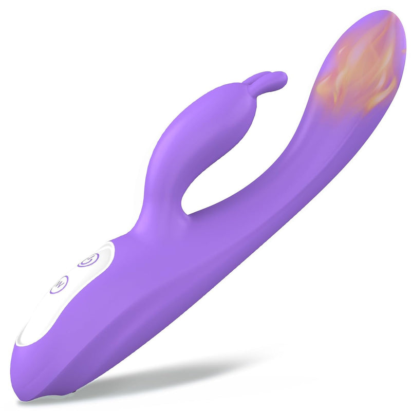G Spot Realistic Vibrator With Heating Function For Clitoris G-Spot Stimulation,Waterproof Dildo With 9 Powerful Vibrations Dual Motor Stimulator For Women Or Couple Fun