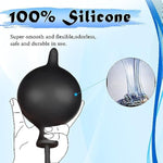 Sex Toys Silicone Inflatable Butt Anal Plug With Pump Bdsm Anal Plug Expansion Training Kit Stimulation Anal Pump Plug Buttplug Anal Expert Sex Toy For Men Women Black, 59 Cm, Ø 5-10 Cm, 1 Piece