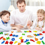 Alphabet Abc Learning Educational Toys For 2 3 4 5 Years Old Boys Girls, Wooden Puzzle Flash Cards Preschool Activity Letter Matching Games For Kids Toddlers