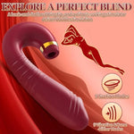 Adult Sex Toy Vibrator Dildo - 2In1 G Spot Clitoris Stimulator With 9 Thrusting + 9 Suction, Adult Nipple Clit Anal Forplay Sucker Games For Female Women Men Couples Red