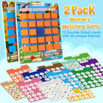 2 Pack Matching Memory Game For Kids Age 3 4 5 6 7 8 Years Old, Travel Toy For Toddlers Boys Girls, Road Trip Travel Essentials For Kids, Airplane/Car/Camping Activity, Ideal Christmas, Birthday Gifts