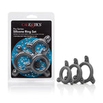 Pro Series Silicone Cock Ring Set, Black (43062)