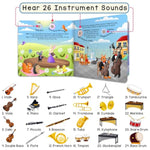 Discover The Orchestra – 28 Instrument Sounds And Classical Pieces, Musical Books For Toddlers, 28-Button Music Book, Musical Toys For Toddlers 1-3