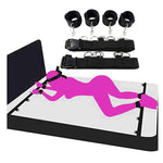 Sex Bed Tie Down Straps Adult Sex Ties For Ankles And Wrists Queen Size Bed Restraints For Couples King Bed Bonage Restraints Sex Adults Bondaged Kit Handcuffs Set Spreader Bar Bedroom Toys Sweater