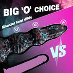 9.6" Monster Dildo Black Fantasy Dildo Knotted Dragon Dildo, Anal Dildo Huge Thick Dildo Horse Dildo With Strong Suction Cup, Knot Dildo Animal Dog Dildo Big Anal Toys, Adult Toys For Women Men