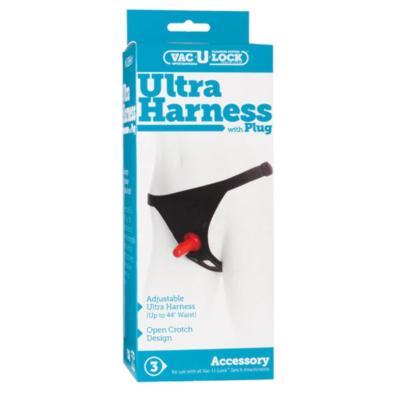 Vac-U-Lock Ultra Harness 2 With Plug, Black