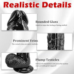 Realistic Dildo, 12.6 Inch Huge Dildos With Powerful Suction Cups For G-Spot Stimulation And Anal Play, Soft Lifelike Fake Penis Big G Spot Dildo Adult Sex Toy For Women Men Couple Pleasure