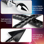 Anal Plug With 108Cm Devil Tail, 3.5Cm Stainless Steel Butt Plug With Pu Leather Whip Tail 2 In 1 Sexy Buttplug Tail Sex Toys Flirt For Women Men Adult Couples Play
