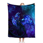 Dragon Blanket For Boys Men Dragon Space Throw Blanket For Kids Adults Ultra Soft Cozy Fleece Blanket For Couch Sofa ?Bed 40"X50"