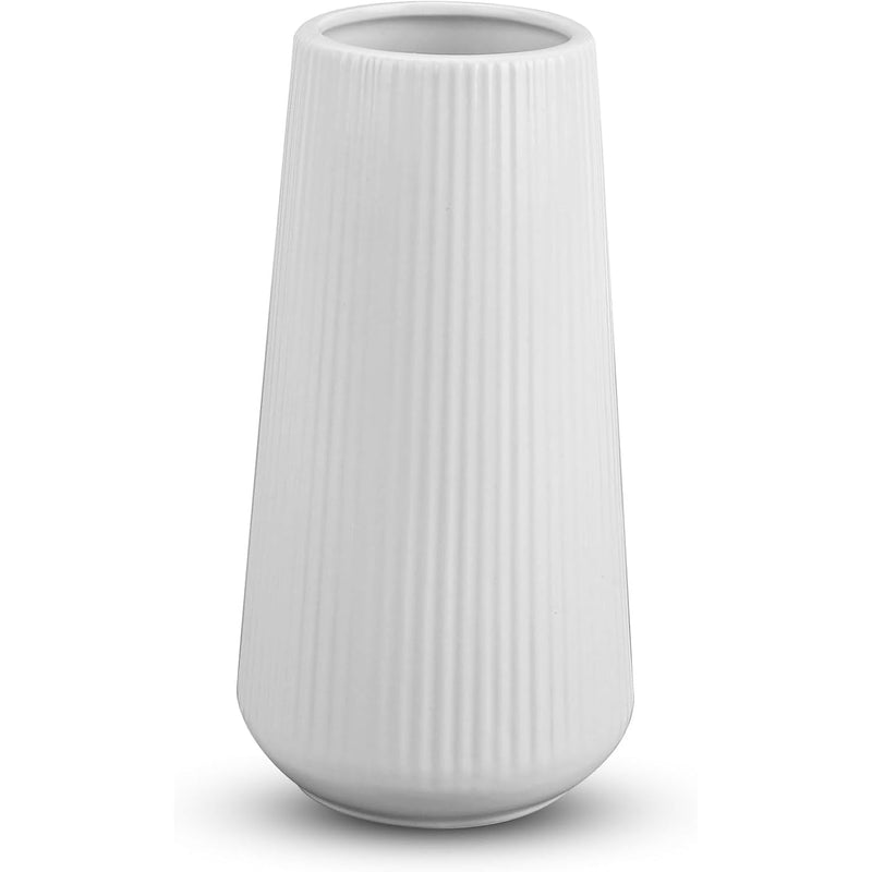 White Ceramic Vase, Flower Vase Ceramic Vase For Flowers, Decorative White Vas