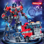 Transform Sets Robot Building Block Toys?2 In 1 Stem Robotics Transforming Truck Mech Building Kit?Compatible With Lego?Christmas Birthday Gift For Adults Boys Age 8-12 (Blue)