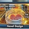Microwave Splatter Cover for Food Large Microwave Plate Food Cover With Easy Grip Handle Anti-Splatter Lid With Enlarge Perforated Steam Vents,11.5 Inch,BPA Free & Dishwasher Safe