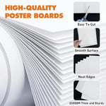 100 Pack White Poster Board, 22" x 28" White Poster Paper Bulk