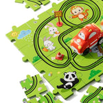 Toddler Toys Gifts For 3 4 5 Year Old Boys, 39 Jigsaw Puzzle Race Track Car Set Toys For Kids Boys Toddlers 3-5 4-6, Puzzle Tracks Car Toys Gifts For 3 4 5 Year Old Girls Kids
