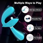 Double Dildo Lesbian Sex Toys, Strapless Strap-On Double Ended Sided Dildo With 10X10X10 Vibrations, Vibrating Strapon G Spot Wearable Vibrator Silicone Anal Plug, Adult Sex Toys For Women Couples