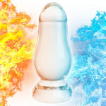Super Large Butt Plug Trainer Glass Anal Plug Prostate Massage Sex Toy,Huge Crystal Anal Plug Anal Sex Toys For Advanced Adult Men Women And Couples (S)