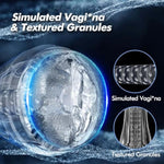 Male Masturbator Sex Toy For Men - Transparent Manual Squeezable Sucking Pocket Pussy Portable Masturbation Cup With 7.5“ Depth Lifelike Textured Vagina Blowjob Masturbating Stroker