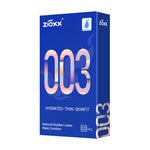 003 Ultra Thin Condoms, Natural Latex Lubricated Condoms, Sensitive Smooth Fit, Hyaluronic Acid Lubricant, Non-Silicone, Odorless, 10 Count