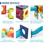 Magnetic Building Blocks Stem Educational Toys For Kids Ages 4-12, Ball Track And 3D Stacking Construction Set