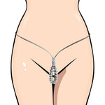 Female Chastity Belt Bdsm Chastity Strap Device Adjustable Stainless Steel Clitoral Vagina With Beads Long Chain Clit Clamp Clips Pussy Massage Bondage Abstinence Adult Sex Toys For Couples Women