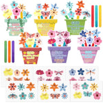 24 Sets Mother's Day Flower Bouquet Craft Kit for Kids, Sunday School & VBS