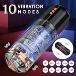 Automatic Hands-Free Male Stroker - Automatic Male Masturbator 5 Telescopic Rotation Modes, 10 Vibrations. Unleash Desire With Realistic Pocket Pussy & Penis Pump, Adult Male Sex Toys For Men
