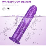 9.84-Inch Suction Base Realistic Penis Dildo, G Spot Anal Flexible Cock Adult Sex Toys For Beginner, Perfect Throat Trainer - Xl
