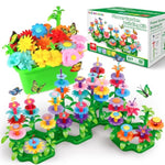 Toys For Girls 3 4 5 6 7 Years Old, Flower Garden Building Kit With Storage Case,Educational Stem Toy And Preschool Garden Play Set For Toddlers, For Kids,148Pcs
