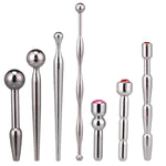 Stainless Steel Urethral Sound With Pink Gem Waterproof Urethral Dilator For Male Masturbation And Couple Play Solid Length (Cā028)