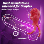 Adult Sex Toys Vibrator - Vibrating Cock Ring With Mouth Tongue Clitoral Stumilator, App Penis Ring Couples Pleasure Sex Toys For Men Women, Male Female Couples Sex Toys With G Spot Clitoris Vibrator