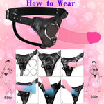 Adjustable Strap On Harness Adult Sex Toys,Comfortable And Secure Strapless Desi Unisex Adult Sex Toy.Adjustable Velcro Straps, For Men, Women, Lesbian Couples, Pegging Play (Black)