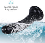 Realistic Dildo G Spot Stimulator Big Dildos with Suction Cup Adult Sex Toy for Women Men Gay, Flexible Black Dildo for Women with Curved Shaft for Vaginal G Spot & Anal 8 Inch
