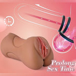 Male Masturbator Sex Toys For Men - 3 In 1 Pocket Pussy Adult Toys Mens Stroker With Bullet Vibrator & 3 Penis Ring, 10 Vibration Modes Male Sex Toy With 3D Realistic Textured Adult Toy For Men