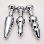 Sex Toy Anal Beads Stainless Steel Butt Plug Prostate Massager With Safe Pull Ring Unisex G Spot Anal Sex Toy For Couples B