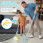 Spray Mop Kids Montessori Christmas Toy Set With Real Water Sprayer 2Pcs Washable Pads Squeeze Working Mini Size Kids Spray Mops Cleaning Toy Set That Really Work For Toddler 3-8 Floor Cleaning Dust