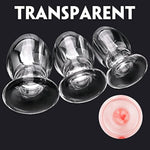 Acrylic Glass Hollow Tunnel Butt Play Anal Plug Set, Clear Small Large Big But Trainer Anus Plug Stretcher Kits For Men And Women, Adult Sex Gay Lesbian Toys For Couple Beginner(3 Pics)