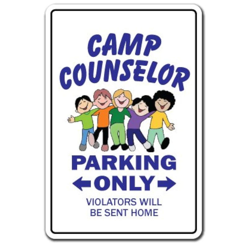 Camp Counselor Sign | Indoor/Outdoor | Funny Home Décor For Garages, Living Ro