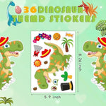 36 Pcs Reusable Make-a-Face Sticker Sheets, Mix & Match Dinosaur Craft Set for Kids