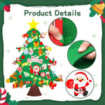 3.2 FT DIY Felt Christmas Tree Set with 41 Ornaments for Kids & Toddlers