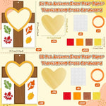 24 Pcs Fall Cross Suncatcher Craft Kit, Christian Thanksgiving Activity for Kids