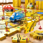56Pcs Puzzle Race Car Track Set Toys For Kids, Floor Puzzle Tracks Car Gifts For 3 4 5 Year Old Boys Kids, Toys Gifts For 3 4 5 Year Old Boys, Puzzle Racer Set For Ages 3-5 4-6