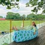 Inflatable Couch For Camping,Inflatable Lounger Air Sofa Chair,Portable Festival Couch For Outdoor, Beach, Hiking, Picnics, Music Festivals (Yellow -Black)