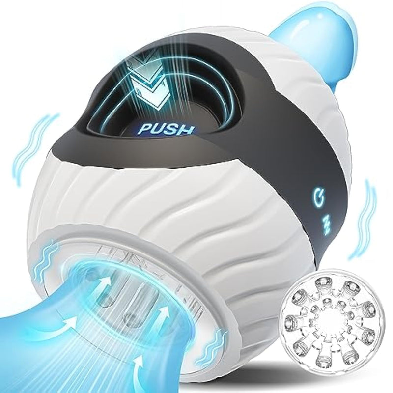 Sex Toys For Men Male Masturbator - Adult Toys Open-Ended Male Sex Toys With 10 Vibrations & Auto Push Mens Sex Toys, Adult Sex Toy For Men Sex Machine Hands Free Masturbators 3D Textured Male Stroker