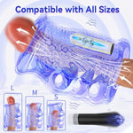 Male Masturbator Sex Toys For Men With Mini Bullet Vibrator, Vibrating Pocket Pussies Male Stroker Penis Vibrator, Blowjob Toy Masturbation Cock Sleeve Sex Machine Mens Adult Sex Toy Games
