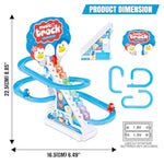 Penguin Slide Toy Set – Stair Climbing Roller Coaster With Sliding Tracks, 9 Racing Penguins & 3-Speed Switch – Lights, Music & Quiet Mode – Educational Playset For Kids & Toddlers