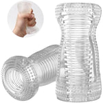 Manual Male Masturbators - Portable Pocket Pussy Stroker With 3D Spiral Vaginal Texture, Blowjob Adult Sex Toys Penis Tpe Masturbation Sleeve For Men ?Transparent