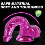 Rose Fantasy Realistic Dildo Set. 3 Sizes (6.5 ", 7.3 ", 9.5 ") Suction Cup Dildo G-Spot Stimulation Toy. Big Testicles Large Anal Penis Plug. Suitable For Female Beginners To Advanced Small To Large