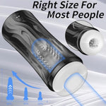 Vibrating Male Masturbator Squeezable Pocket Pussy, Male Sex Toys Penis Pump 9 Vibration Mens Sex Toys With 3D Realistic Textured, Masturbation Cup With 6.3" Depth Blowjob Toy For Men