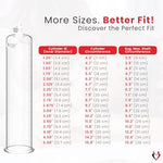 Replacement Penis Pump Cylinder, 3mm, 9" x 1.75" ID, Rounded Flange