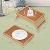 Bed Tray Table with Folding Legs,Bamboo Breakfast in Bed for TV Table, Laptop Computer Tray,Eating,Snack Tray(Bamboo)